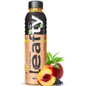 Leafty Chia Seed Tea — Refreshing Private-Label Beverage with 4 Natural Fruit Flavors- Peach Flavor