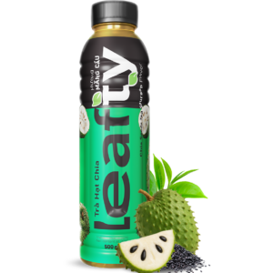 Leafty Chia Seed Tea — Refreshing Private-Label Beverage with 4 Natural Fruit Flavors- Soursop Flavor