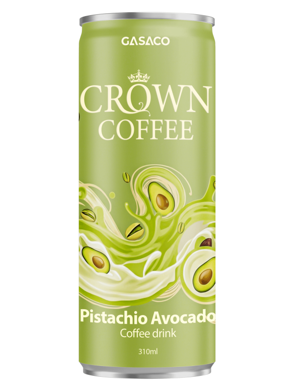 Crown Coffee Avocado GASACO — Premium Ready-to-Drink Coffee in Sleek Cans