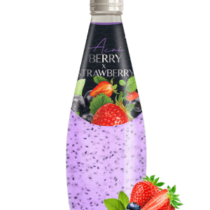 Gasaco ACAI & STRAWBERRY JUICE: The Fresh Top Choice (290ml Glass Bottle)