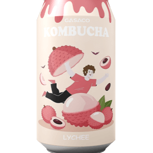 Private Label Kobumcha Lychee : Refreshing Probiotic Beverage for Retail & Foodservice