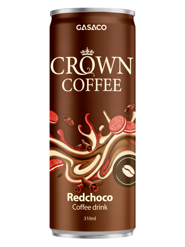 Crown Coffee Redchoco GASACO — Premium Ready-to-Drink Coffee in Sleek Cans