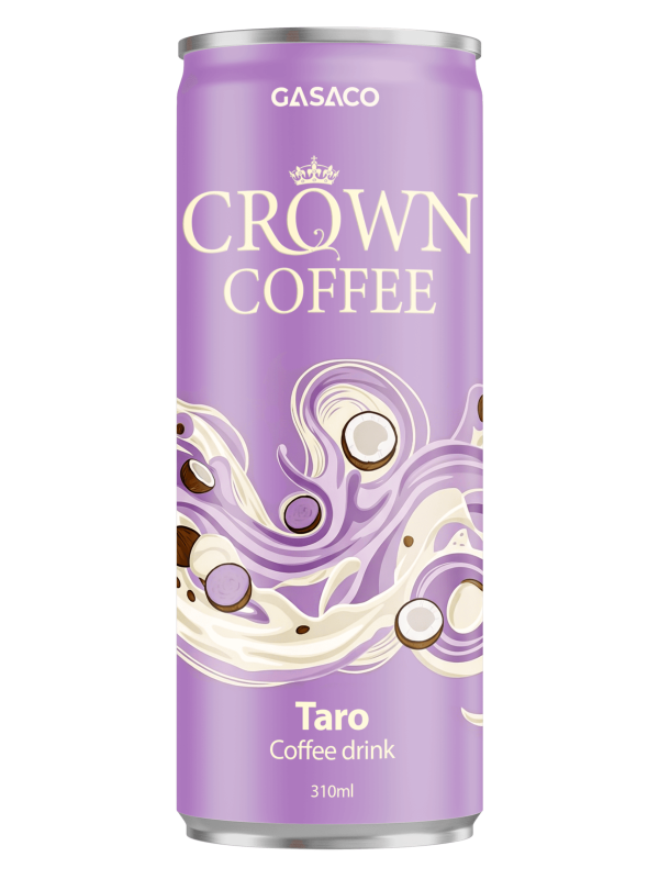Crown Coffee Taro GASACO — Premium Ready-to-Drink Coffee in Sleek Cans