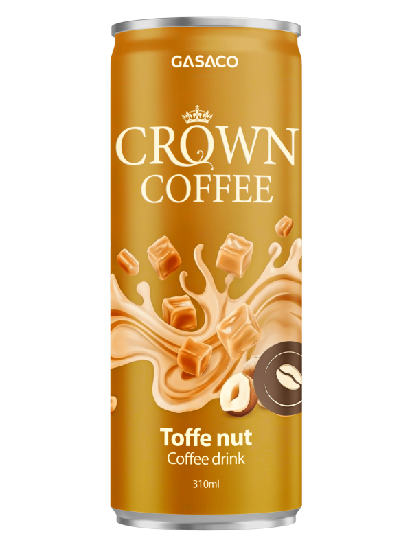 Crown Coffee Toffe-nut GASACO — Premium Ready-to-Drink Coffee in Sleek Cans