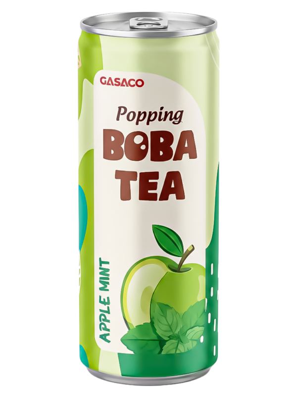 GASACO Popping Boba Black Tea – Green Apple Flavor