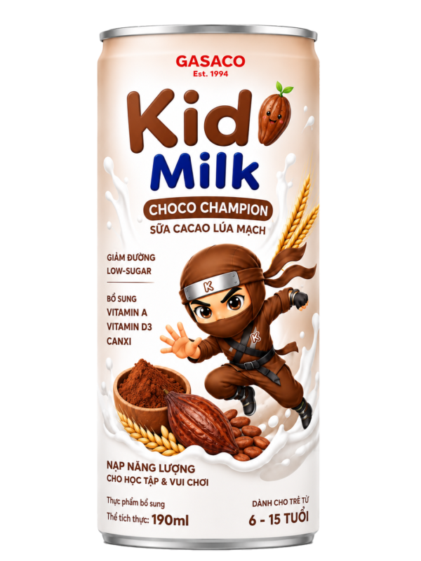 Kidi Milk Choco Champion – Low Sugar Nutritional Milk in Multiple Flavors for Active Kids Every Day
