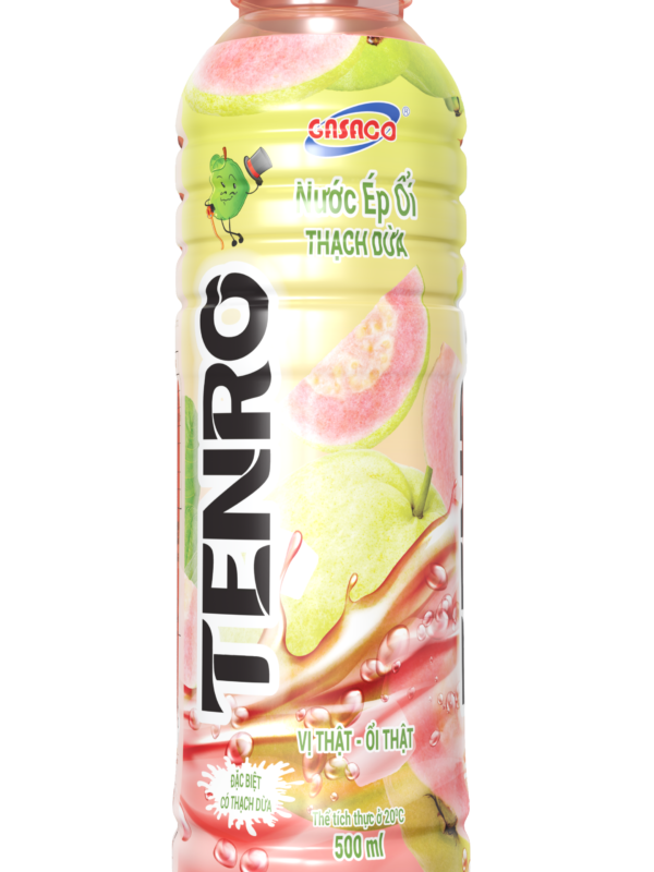 TENRO Guava Flavored Fruit Juice Drink with Coconut Jelly 500ml – Delicious and Refreshing