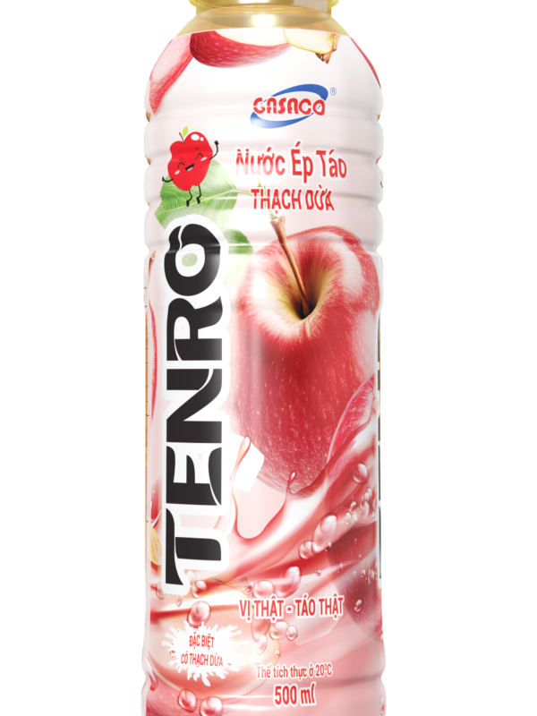 TENRO Apple Flavored Fruit Juice Drink with Coconut Jelly 500ml – Delicious and Refreshing