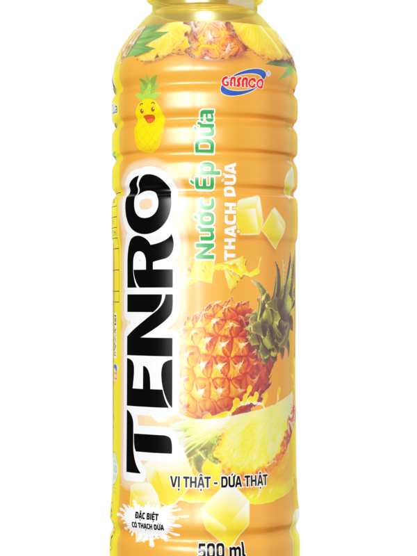 TENRO Pineapple Flavored Fruit Juice Drink with Coconut Jelly 500ml – Delicious and Refreshing