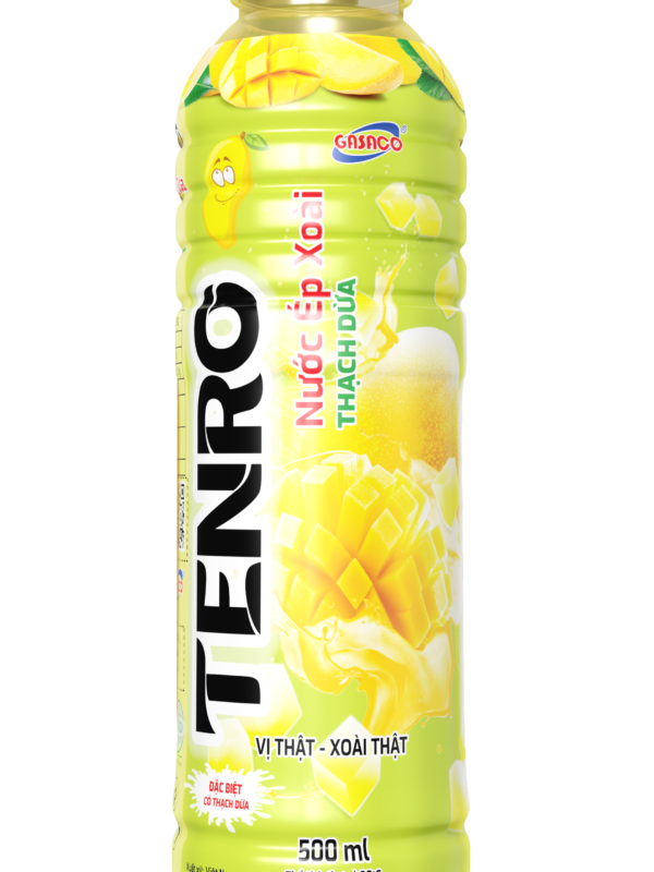 TENRO Mango Flavored Fruit Juice Drink with Coconut Jelly 500ml – Delicious and Refreshing